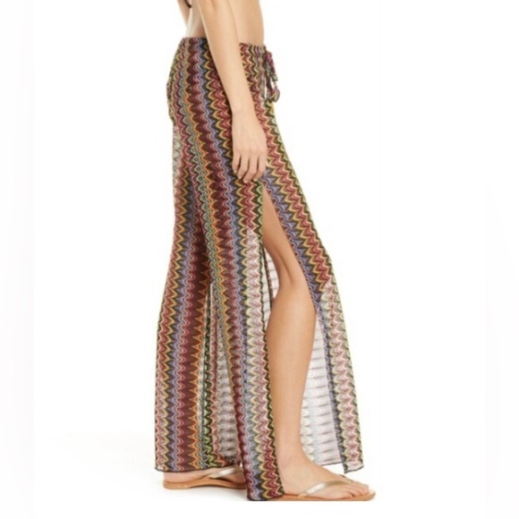 BECCA Other - NWT Becca Size Large Side Slit Drawstring Swimsuit Coverup Pants